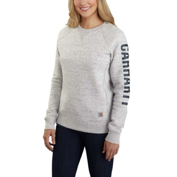 Women’s Carhartt Crewneck Size Large. Gray Relaxed Fit - Picture 1 of 6